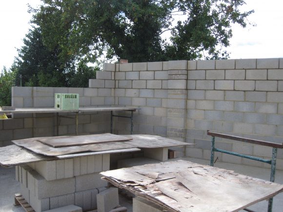 Walls going up quickly